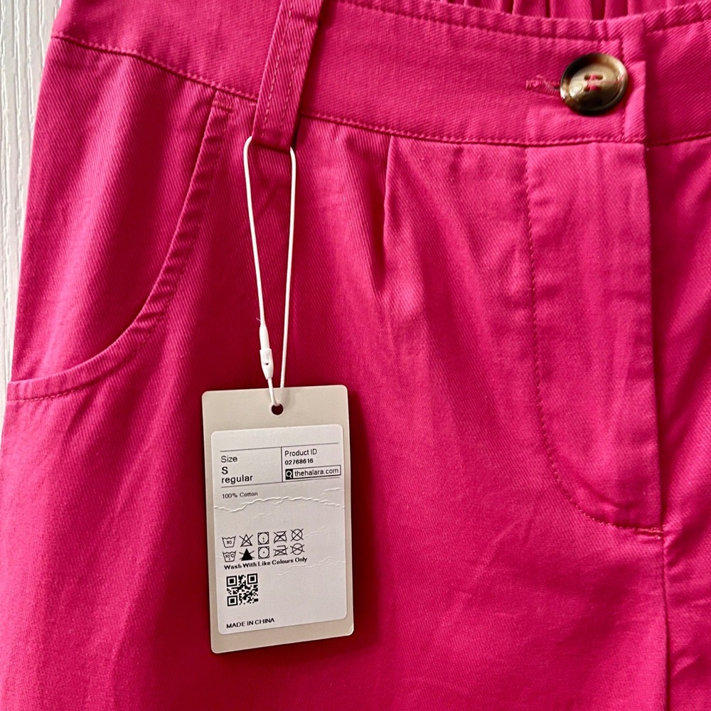 Halara Mid Rise Casual Joggers Pockets Women Small Pink 100% Cotton Elastic Cuff - Picture 2 of 11